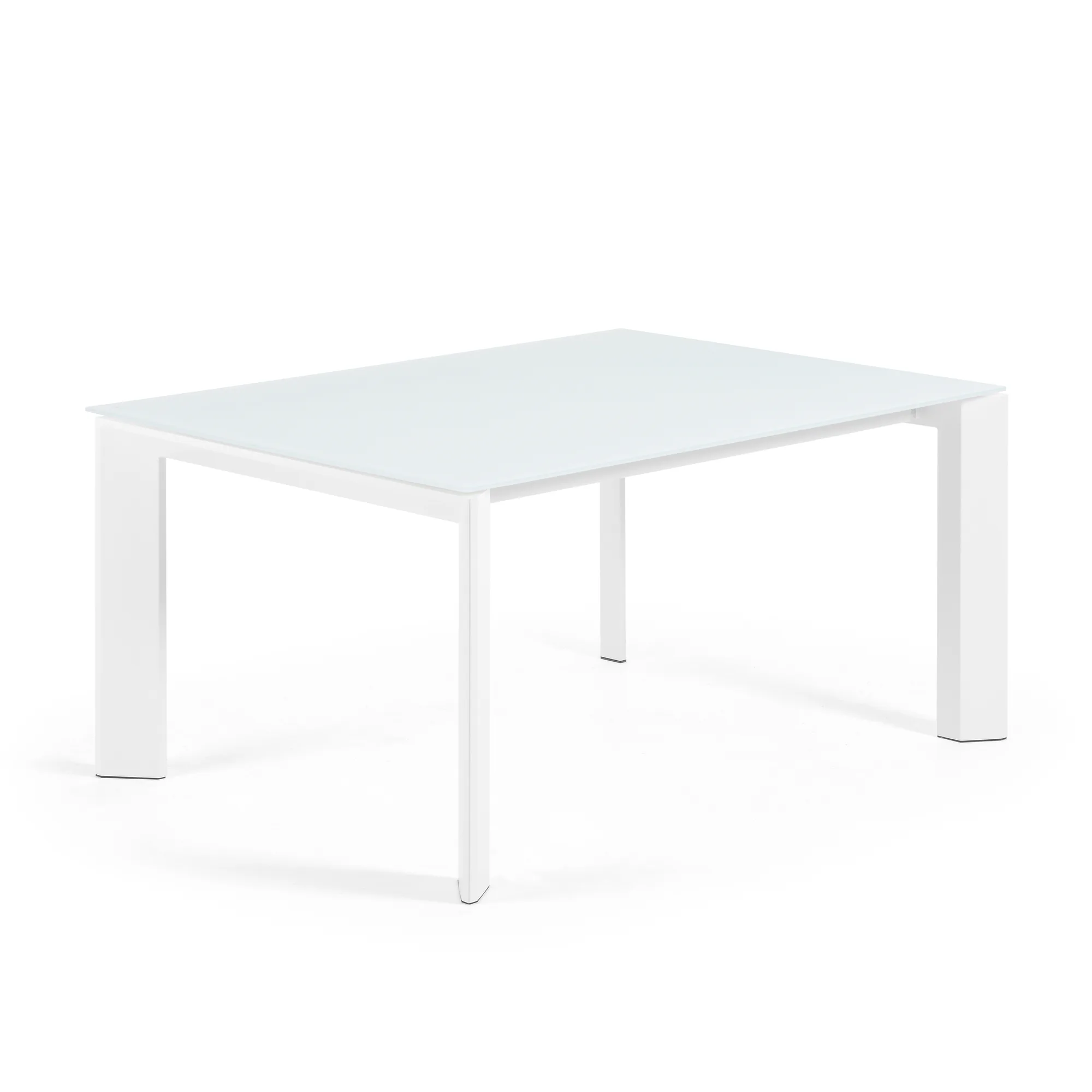 ATTA Стол 160 (220) x90 белое стекло