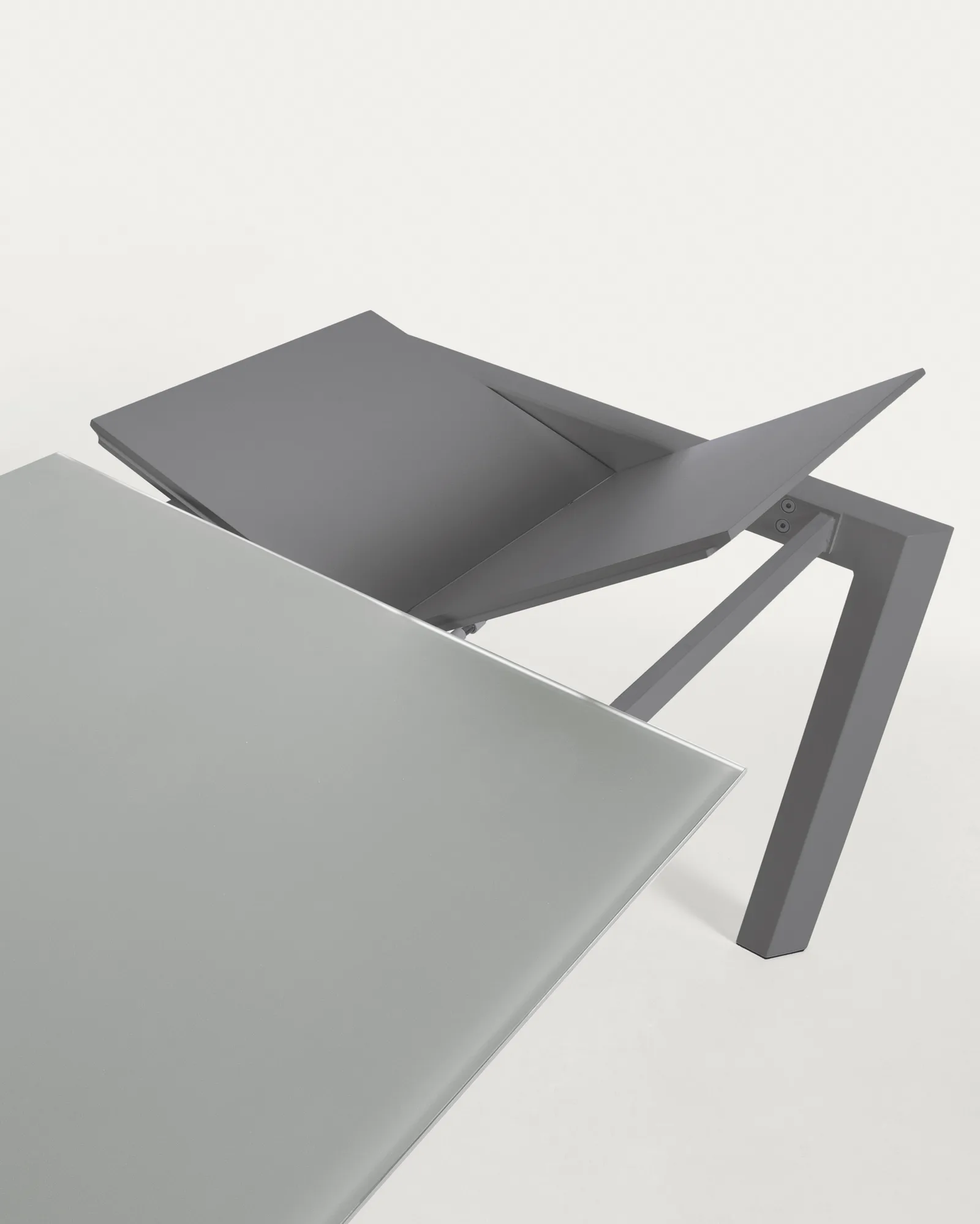 Стол Atta 140 (200) x90 темно-серый, стекло