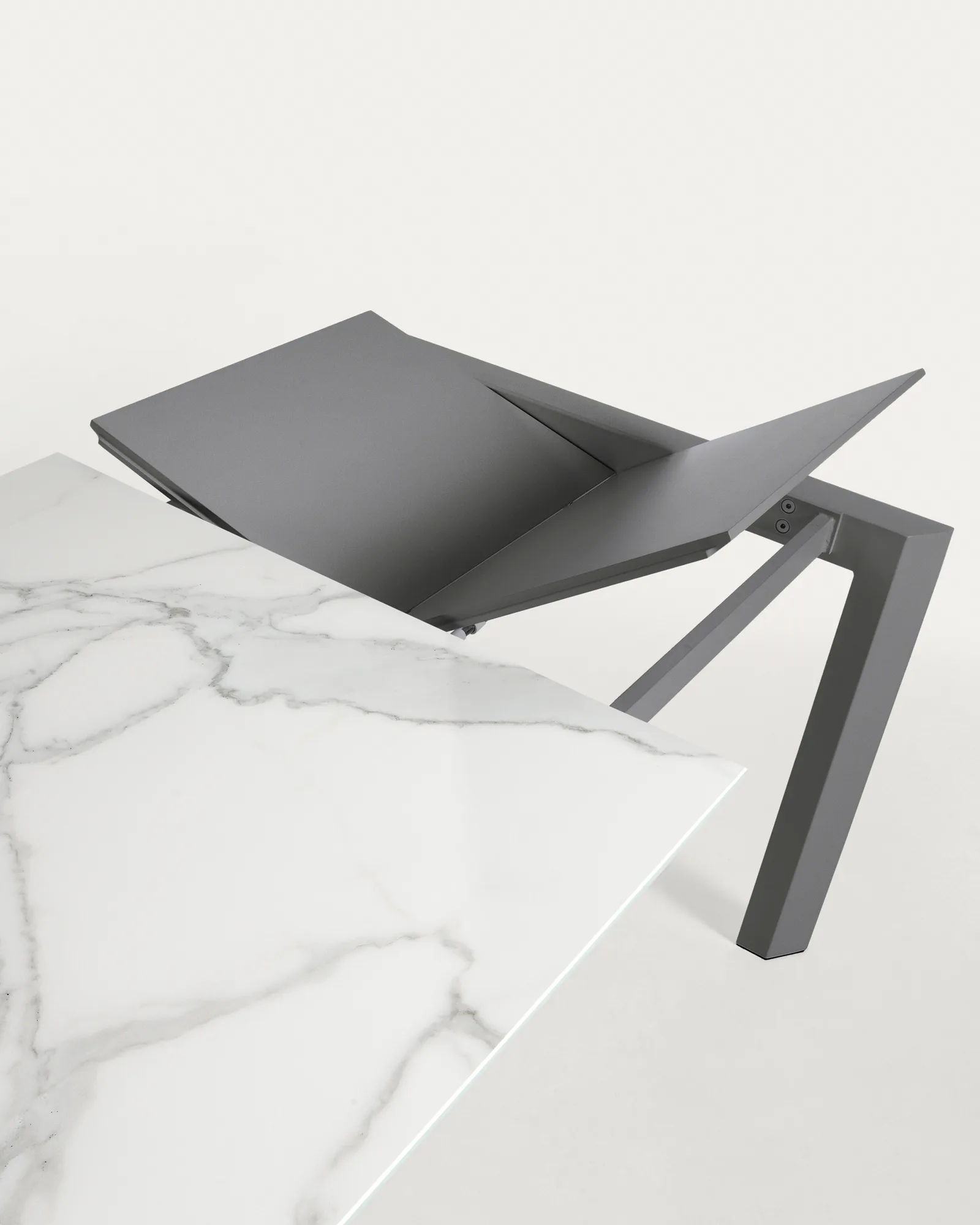 Стол Atta 160 (220) x90 антрацит, керамика