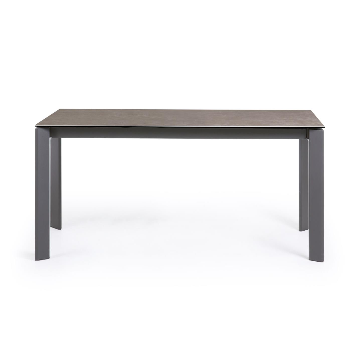 Стол Atta 160 (220) x90 антрацит, серый, керамика