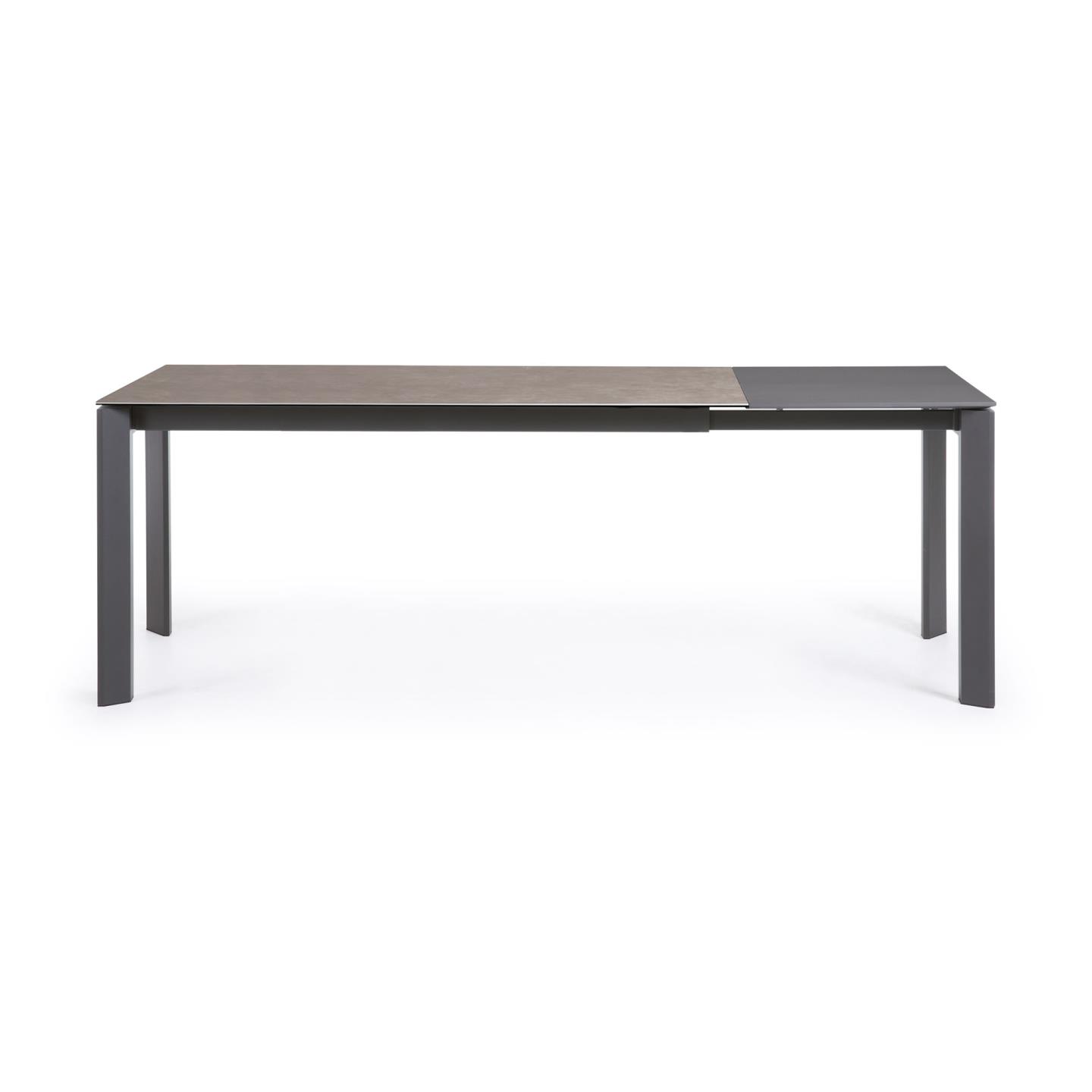 Стол Atta 160 (220) x90 антрацит, серый, керамика