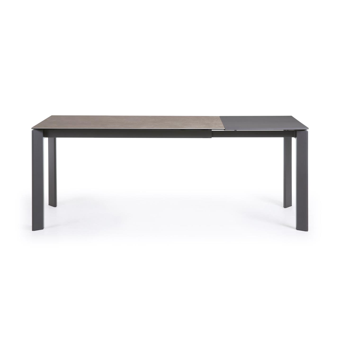Стол Atta 140 (200) x90 графит керамика