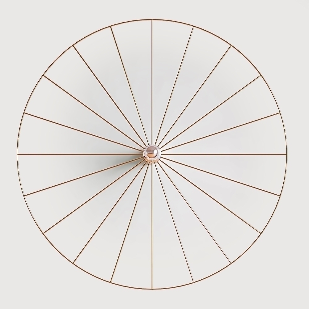 Бра Wheel 90 см золотой + цоколь 5 см золотой