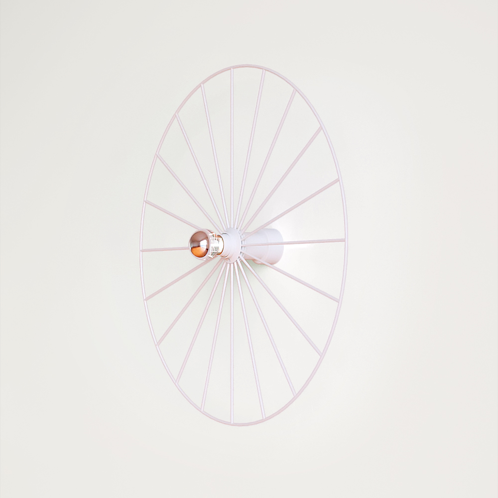 Бра Wheel 60 см белый + цоколь 5 см белый