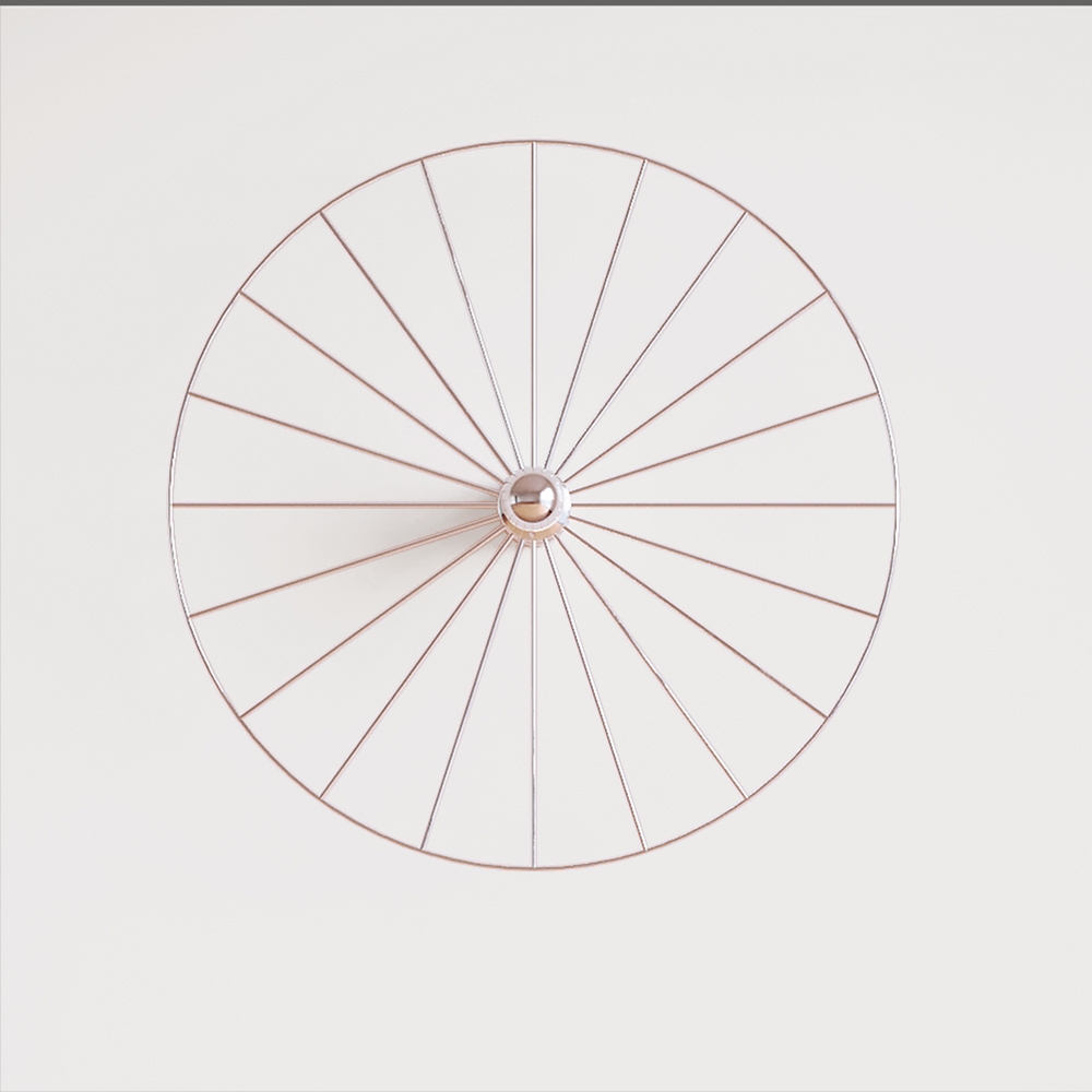 Бра Wheel 60 см хром + цоколь 5 см хром
