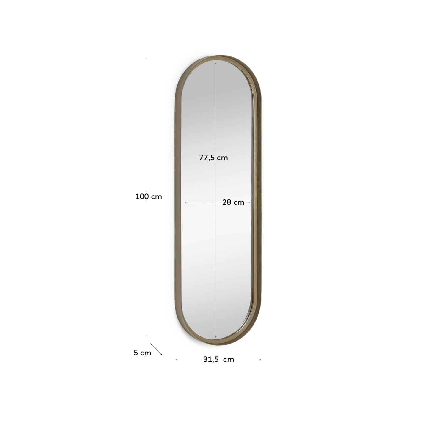 Зеркало Tiare металлическое 31 x 101 см