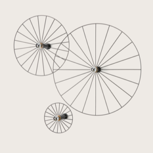 Бра Wheel 60 см черный + цоколь 5 см черный