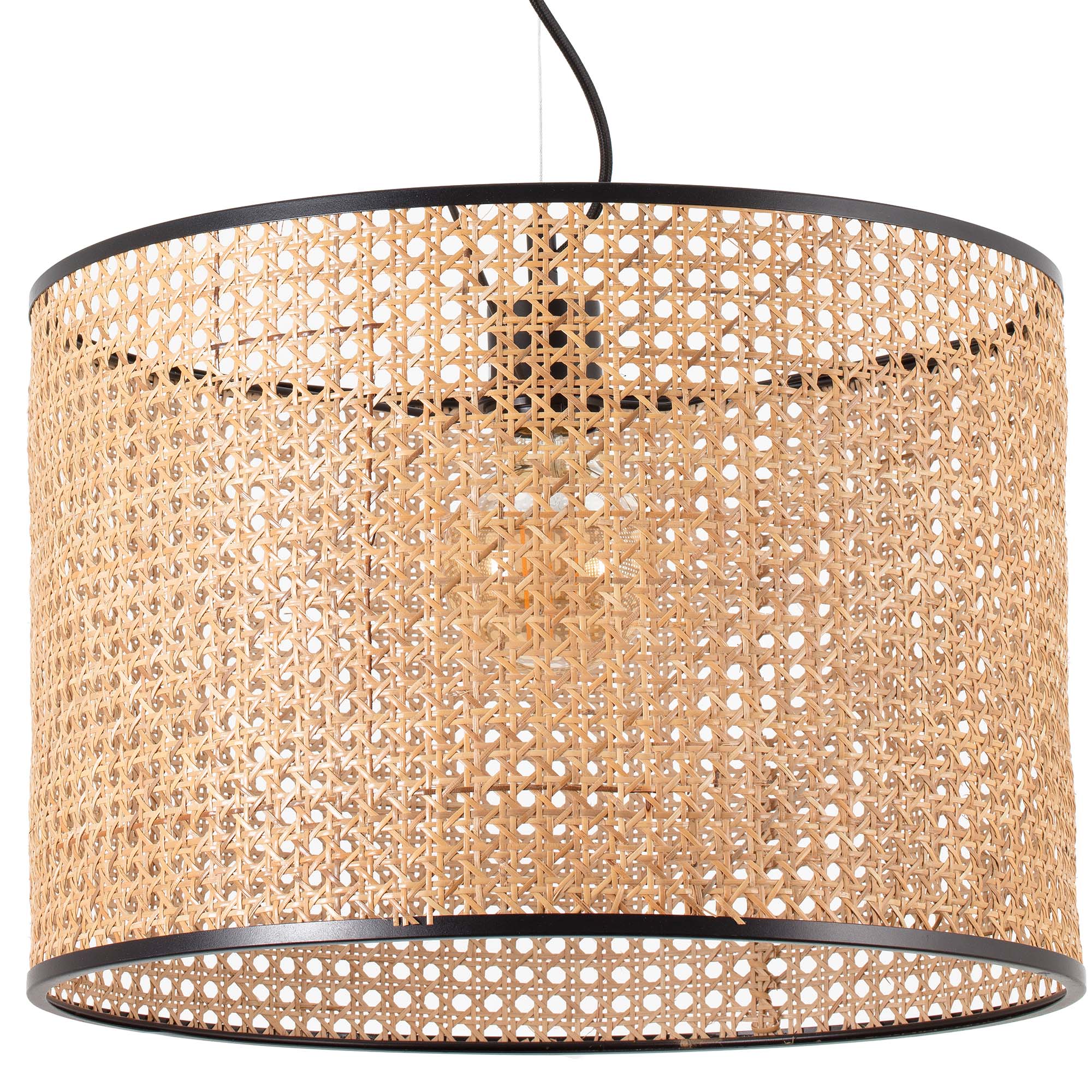 Подвесной светильник Mambo черный/из ротанга ø450 7L