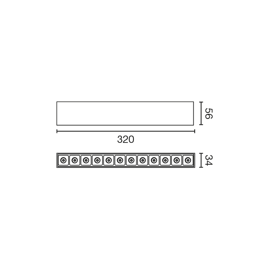 Потолочный светильник Neso Point-12 2700K 34° белый DALI