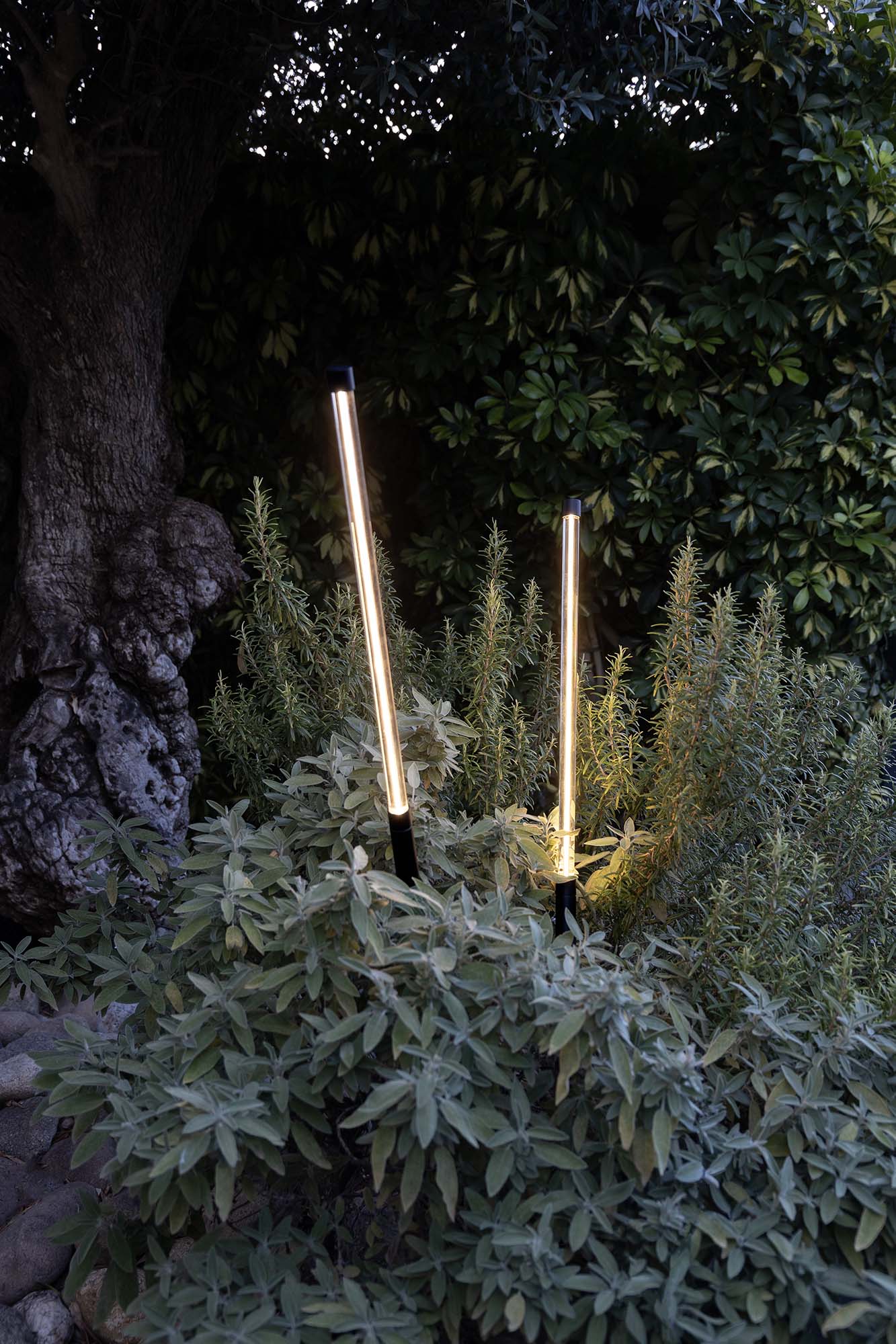 Лампа Bambou 1268 с шипом черная LED 8W 2200K