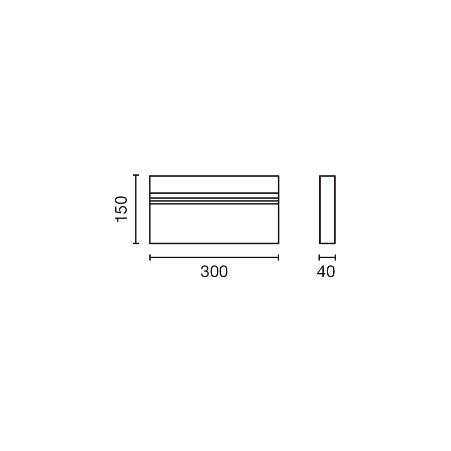 Настенный светильник BLIT 300mm белый 33W 3000K CRI90