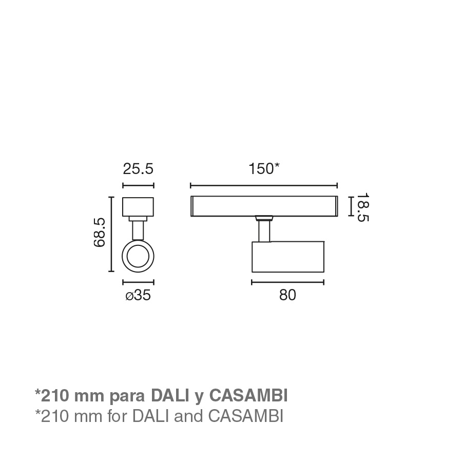 Трековый светильник NESO SLIM HOLE-5W 2700K 40 GRADOS черный CASAMBI