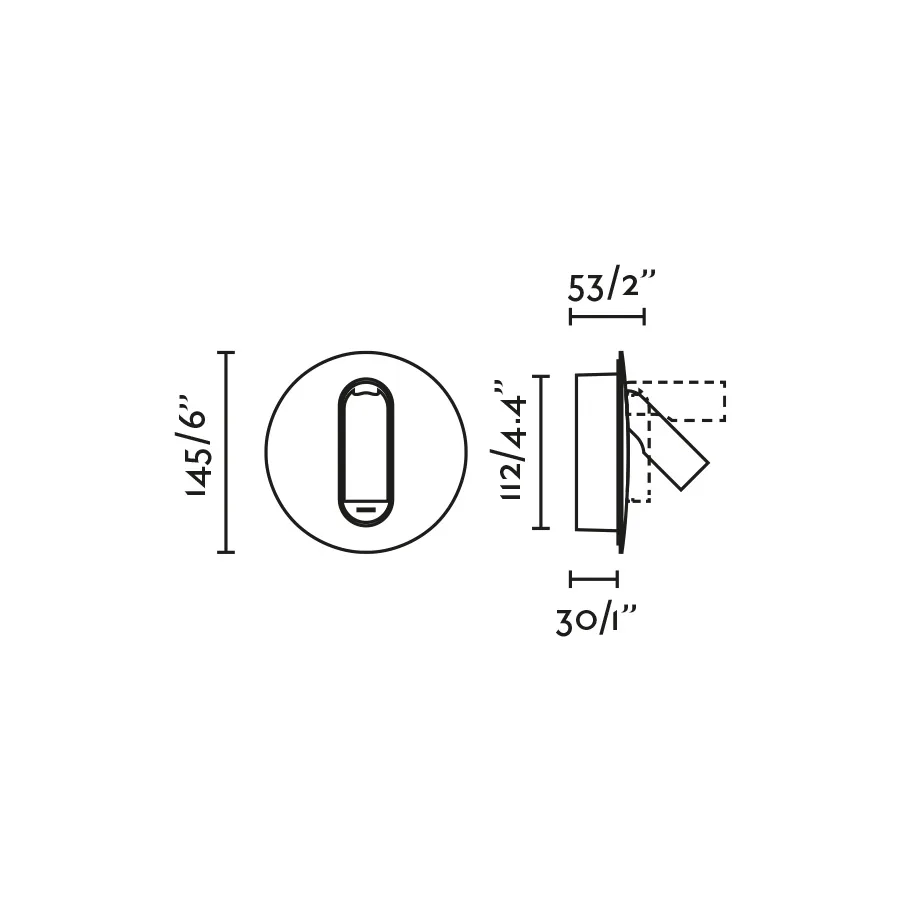 TIMIT Бра с ридером USB черный LED 2700K