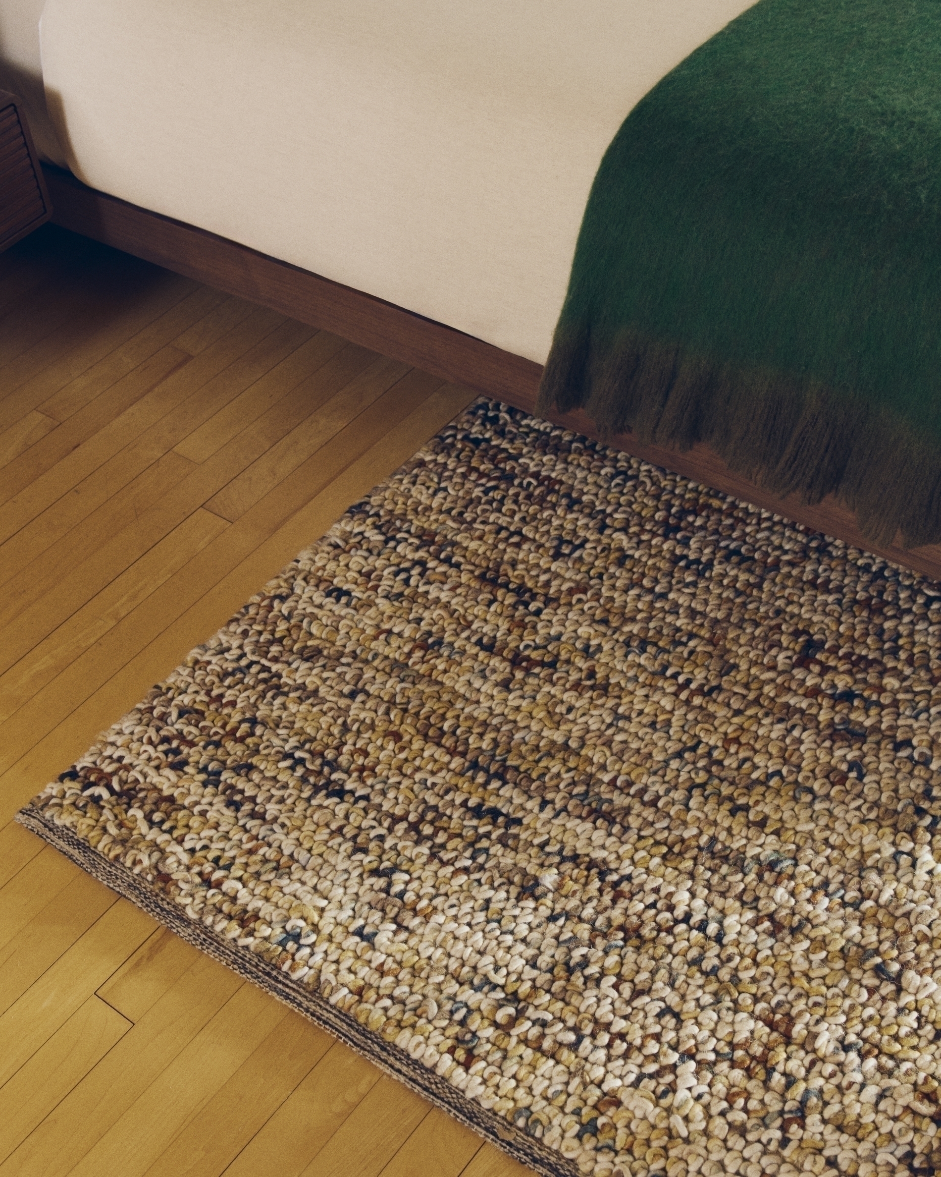 Разноцветный ковер Elanis из шерсти букле 200 x 300см