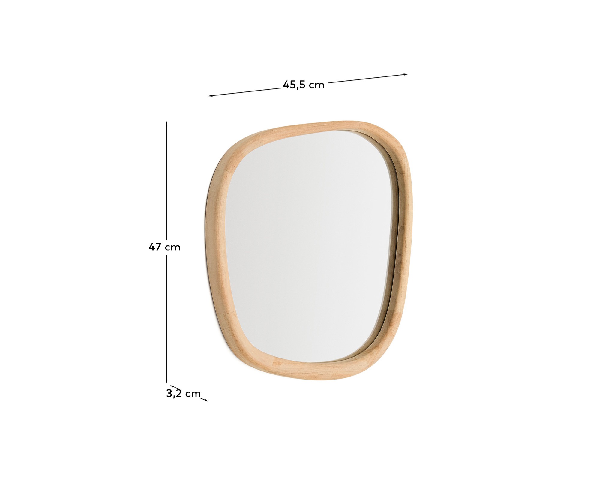 Зеркало Alura в раме из тикового дерева 45,5 x 45,8 см