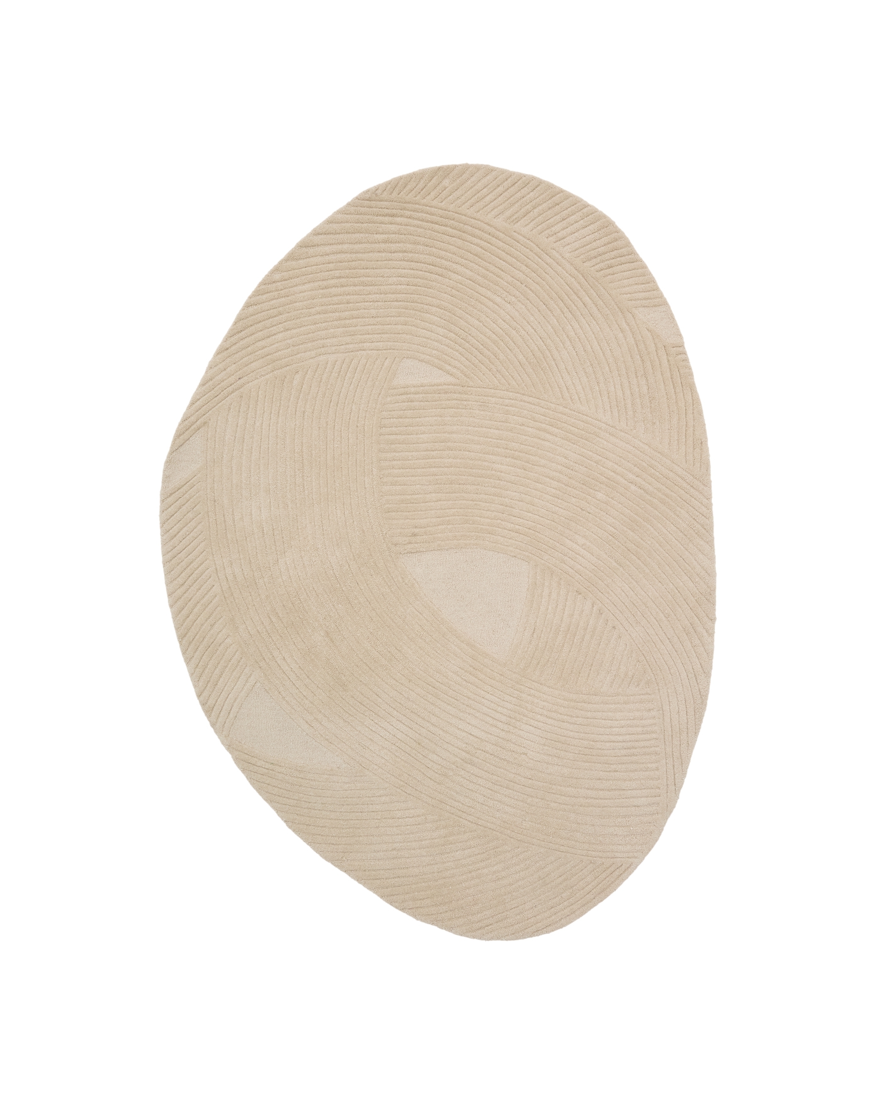 Белый шерстяной ковер Domm 160 x 230 см