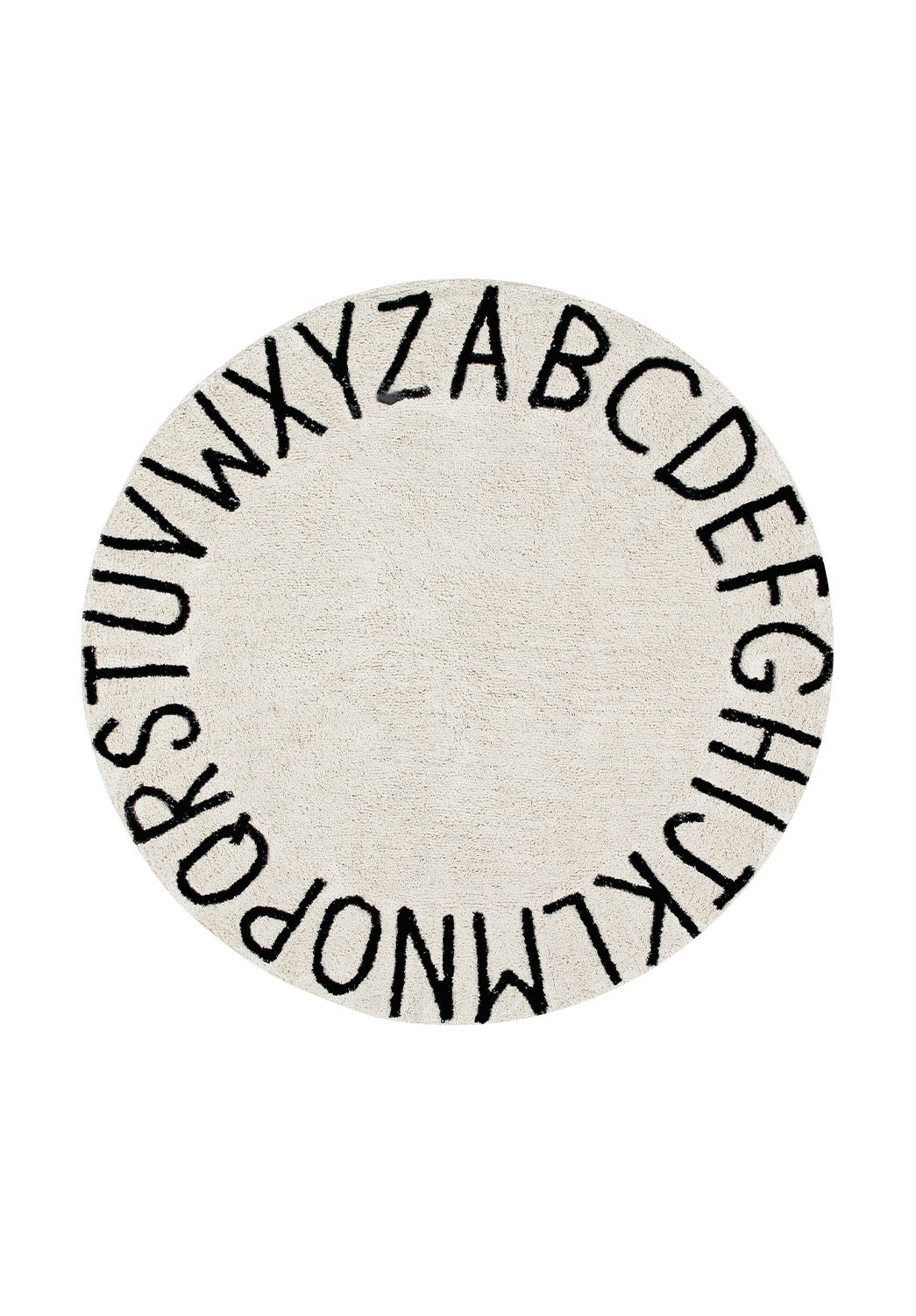 Ковер круглый Алфавит Round ABC (бежевый) 150D