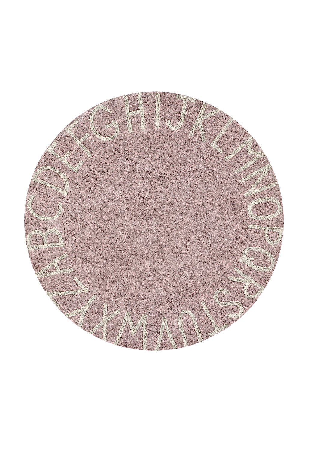 Ковер круглый Алфавит Round ABC (розовый) 150D