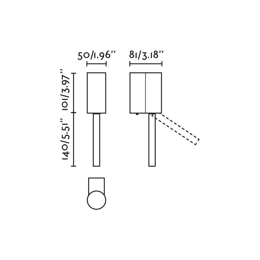 DANTE Бра для чтения матовое золото LED 3W 2700K