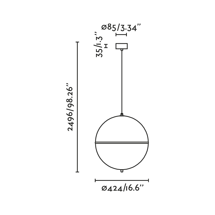 DOME M Подвесной светильник черный 1XE27