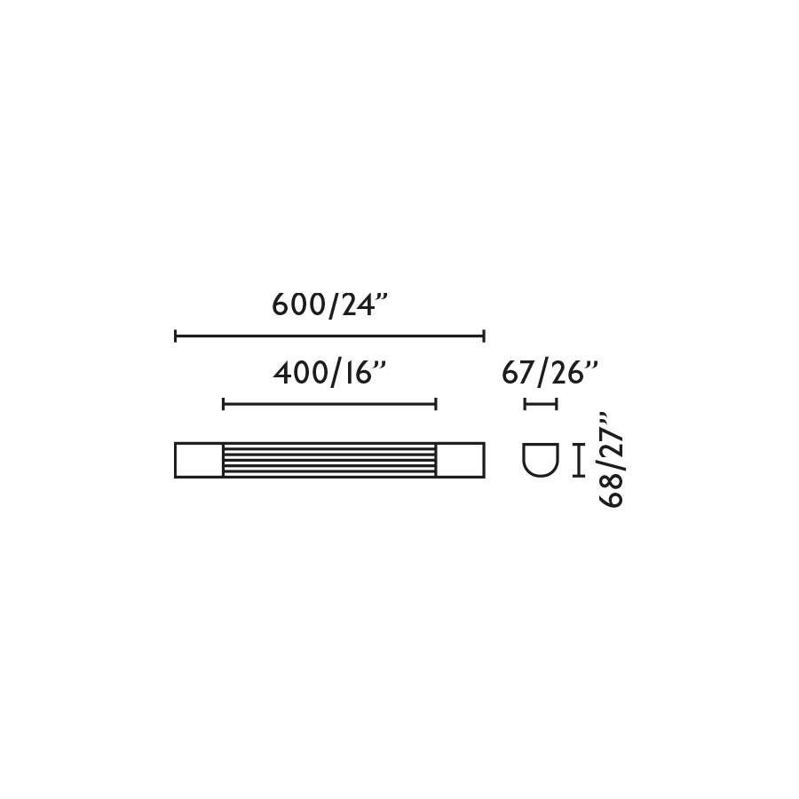 KIVA 600 Настенный светильник черный LED 10W 2700K