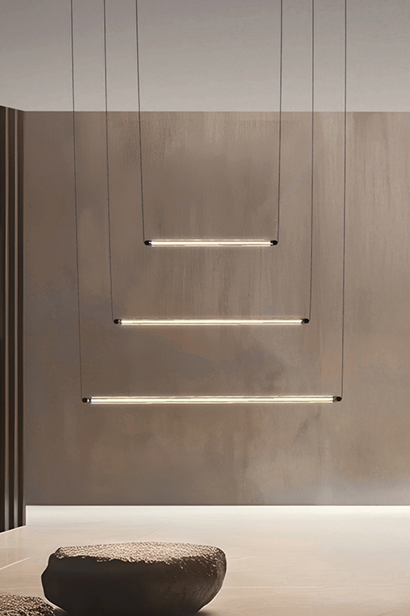 Подвесной светильник LUMINA 600 1L COLGANTE HORIZL черный LED 12W 2200K