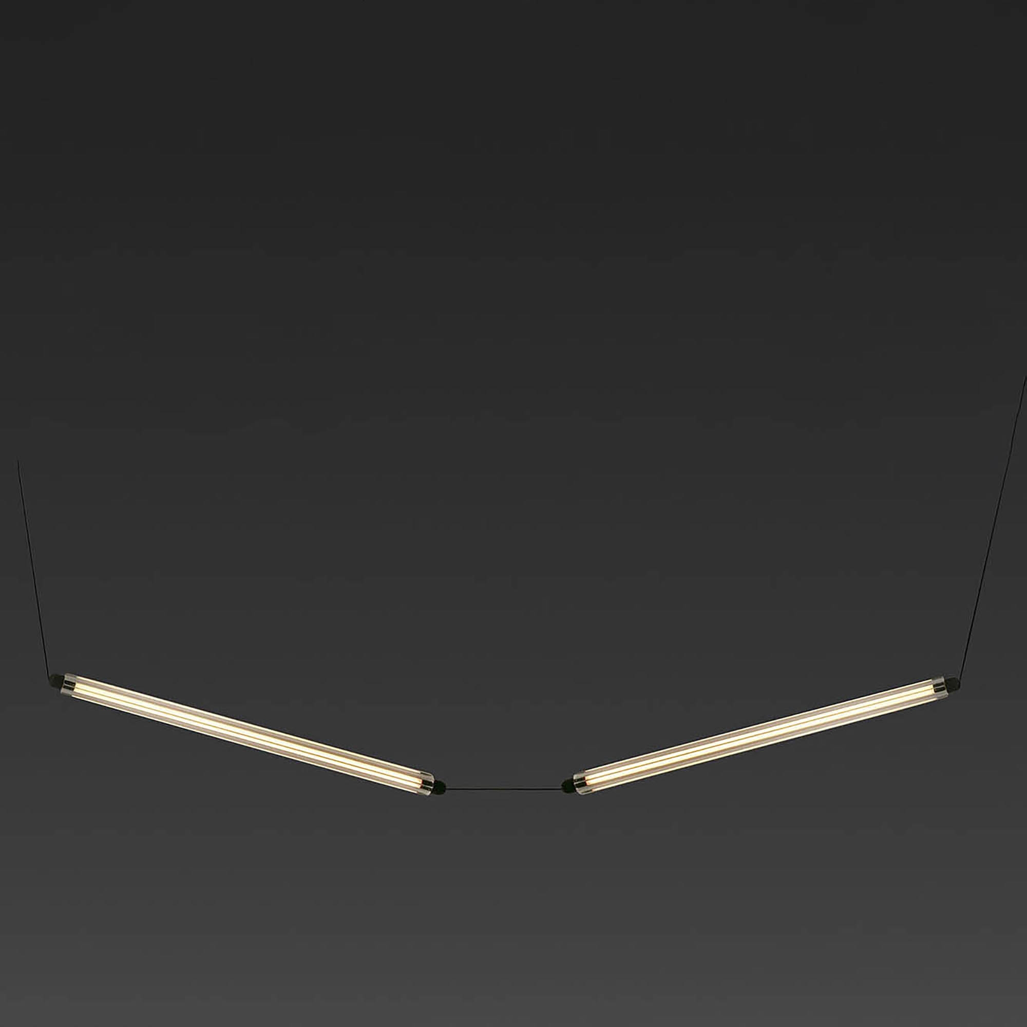 Подвесной светильник LUMINA 600 2L COLGANTE черный CURVO LED 24W 2200K