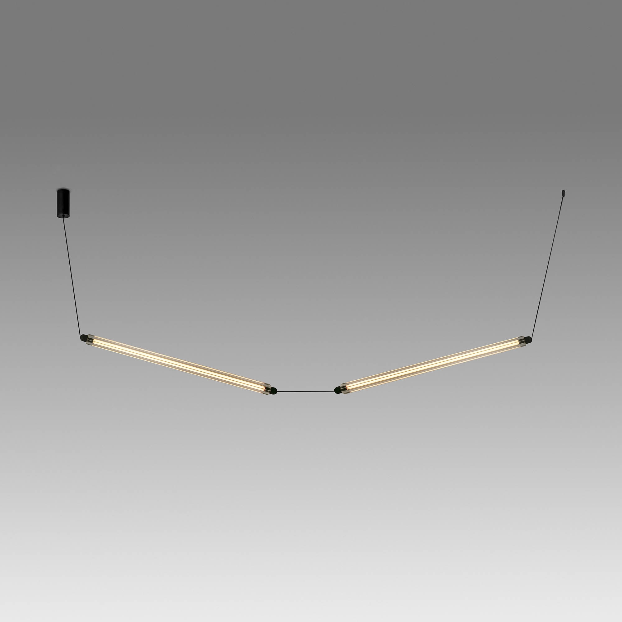 Подвесной светильник LUMINA 600 2L COLGANTE черный CURVO LED 24W 2200K