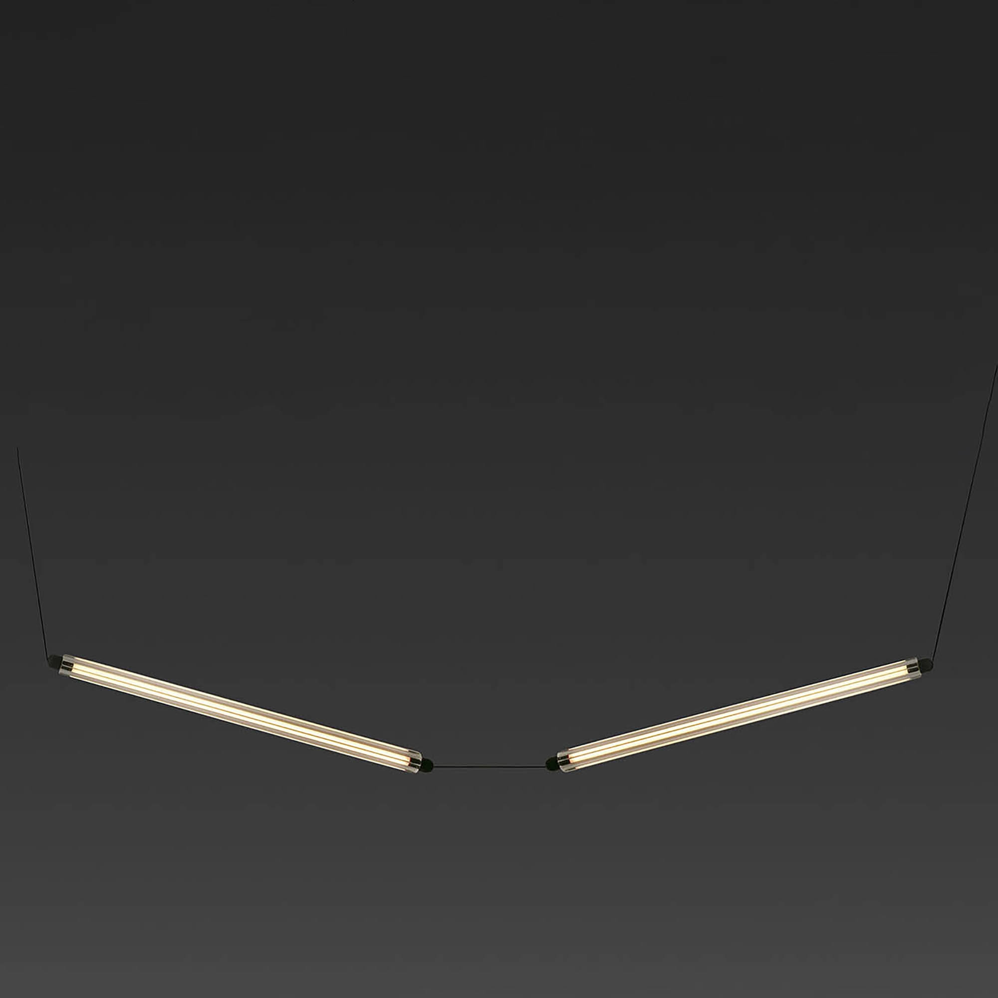 Подвесной светильник LUMINA 600 2L COLGANTE CURVO черный LED 24W 2700K