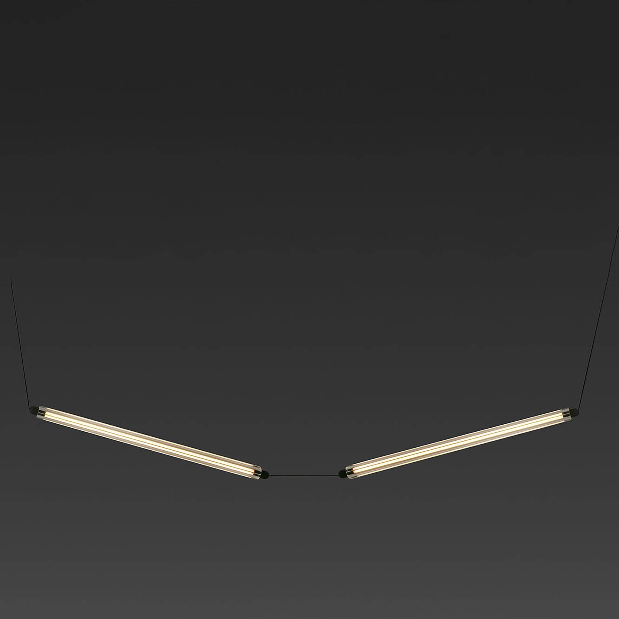 Подвесной светильник LUMINA 600 2L COLGANTE CURVO черный LED 24W 2700K