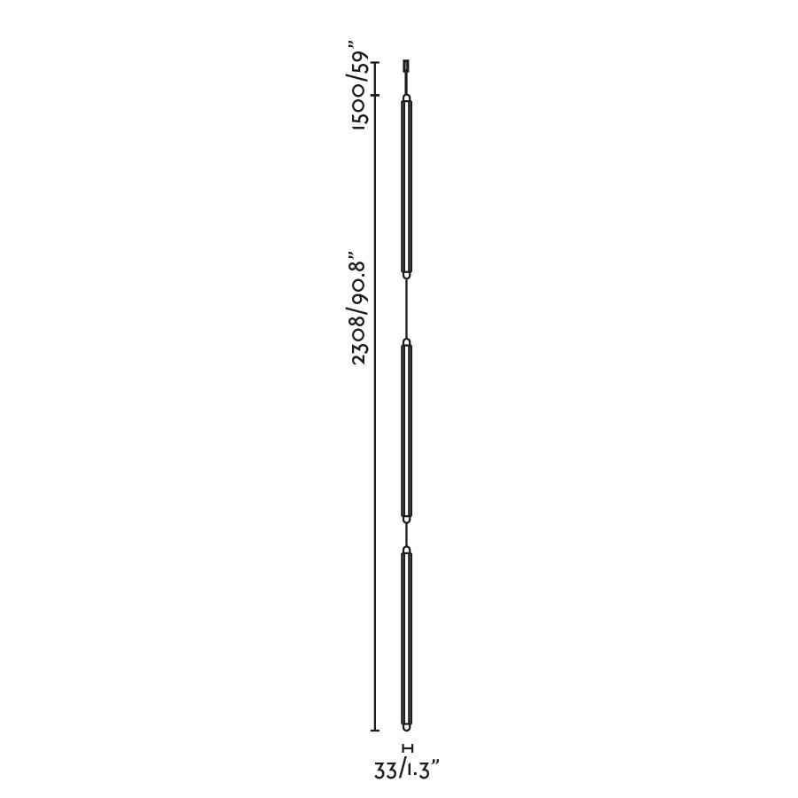 Подвесной светильник LUMINA 600 3L COLGANTE EMP S/M черный LED 36W 2200K