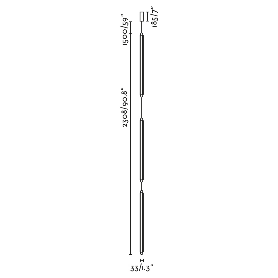 Подвесной светильник LUMINA 600 3L COLGANTE черный LED 36W 2700K