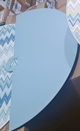 Бра Ghaban A1086 черный металл с тканевым диском 1086/60 см голубой, разноцветный