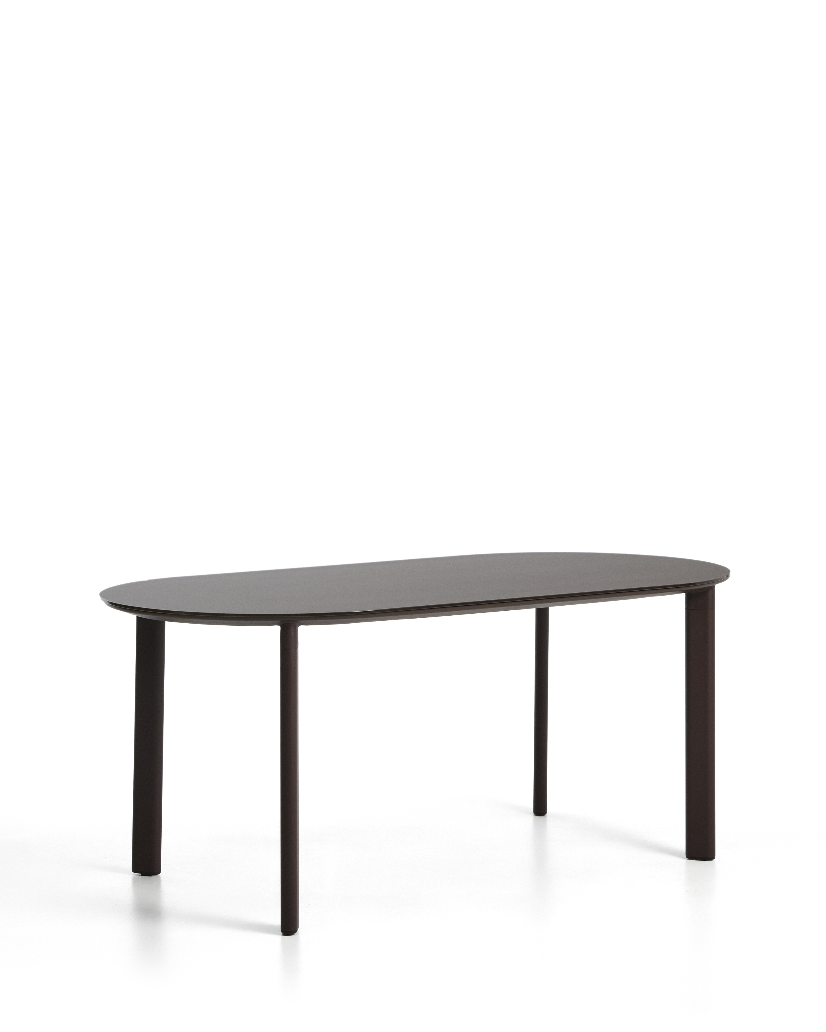 Уличный стол Erice из алюминия и закаленного стекла коричневого цвета, 180 x 90 см