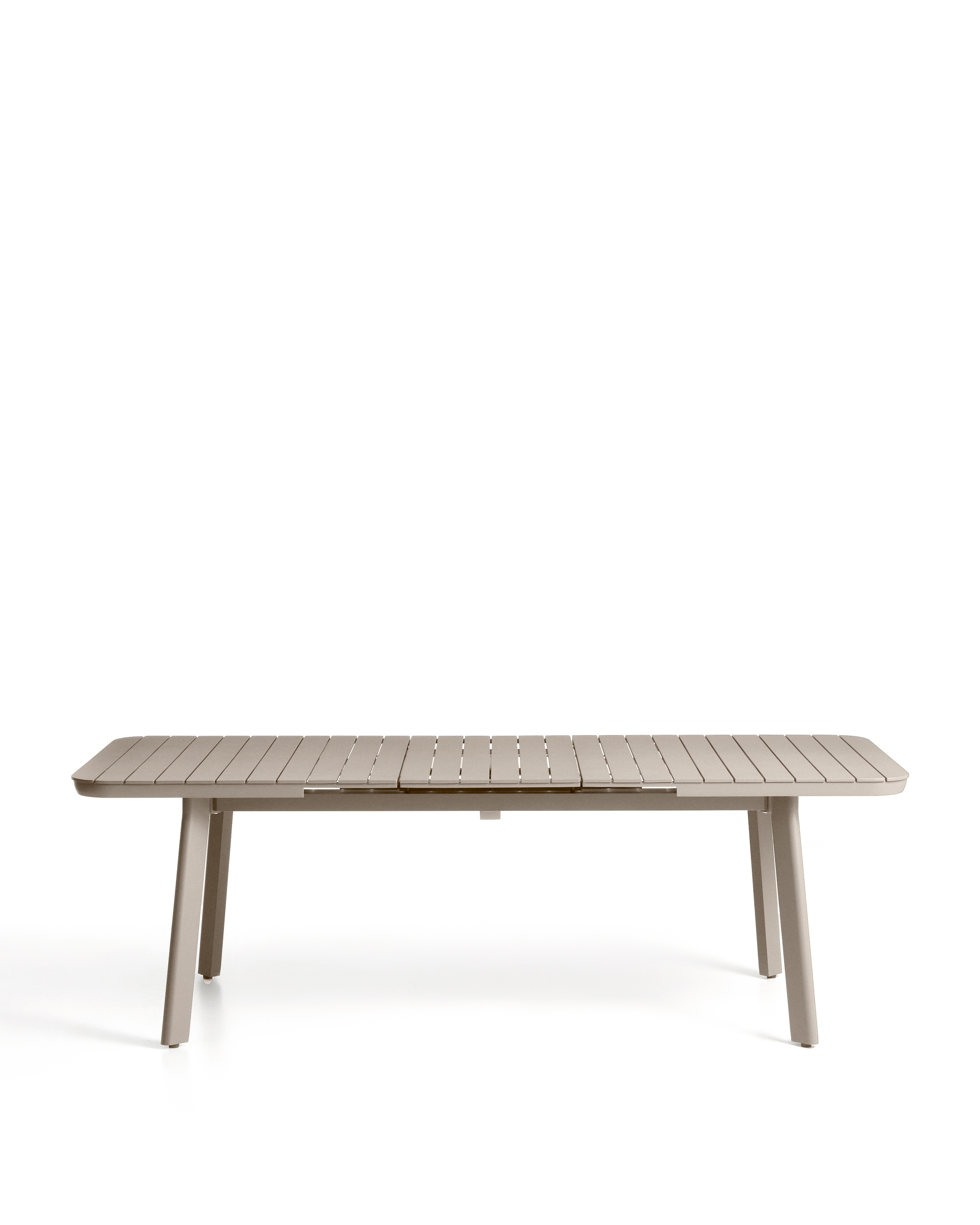 Раздвижной уличный стол Izola из алюминия с бежевой отделкой, 185 (235) x 100 см