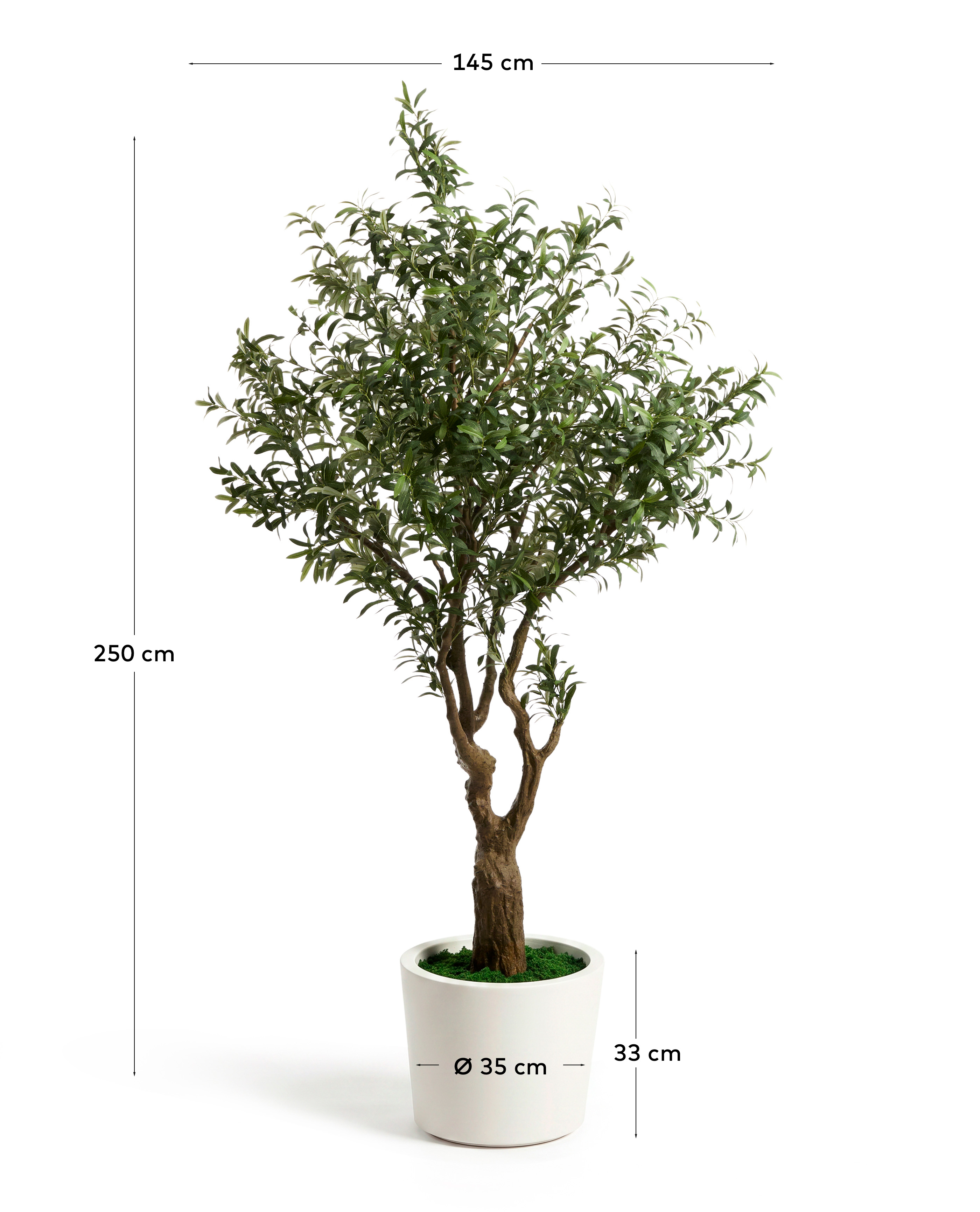 Искусственное дерево Artificial Olive в белом горшке, 210 см