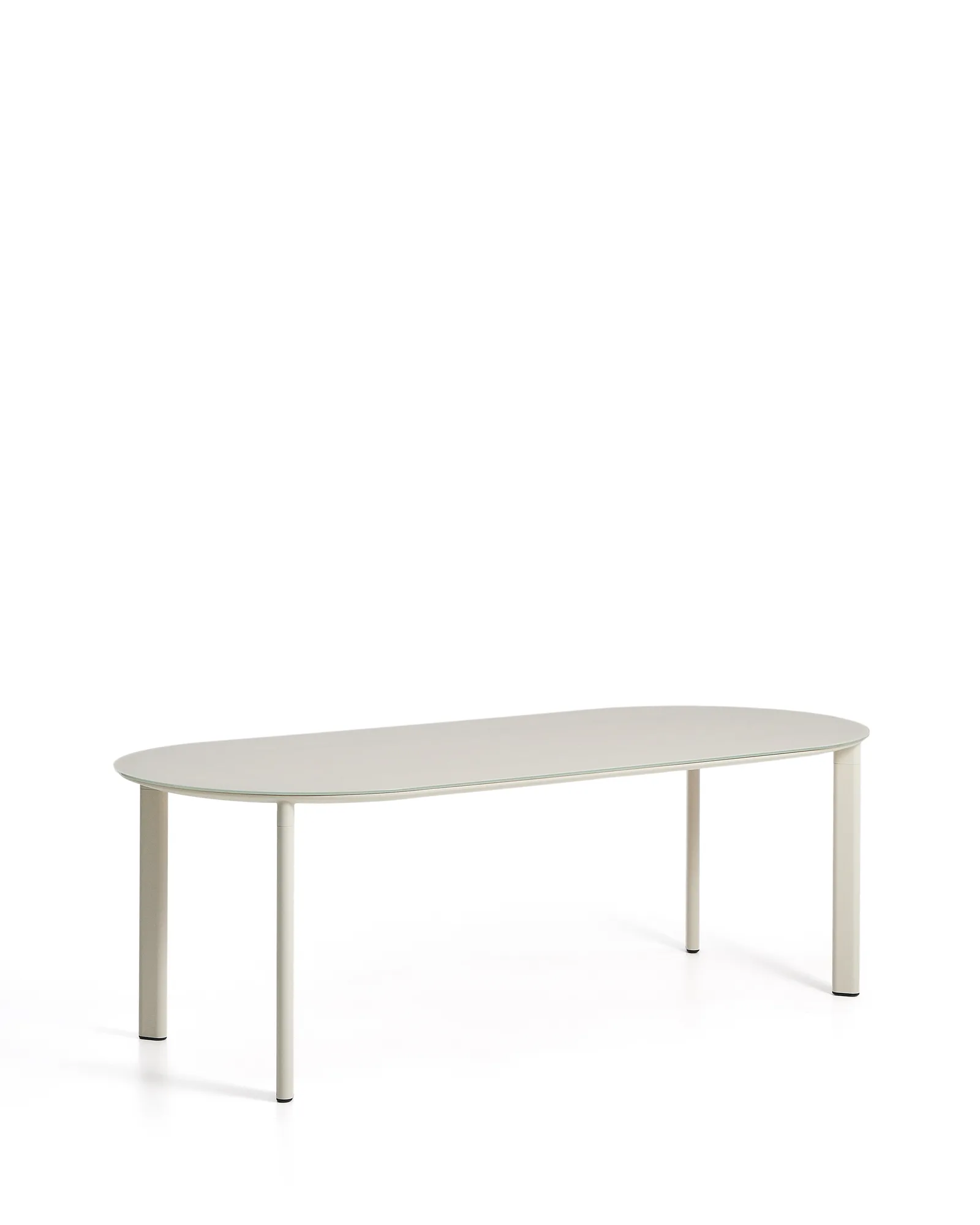 Уличный стол Erice из алюминия и закаленного стекла цвета экрю, 230 x 100 см
