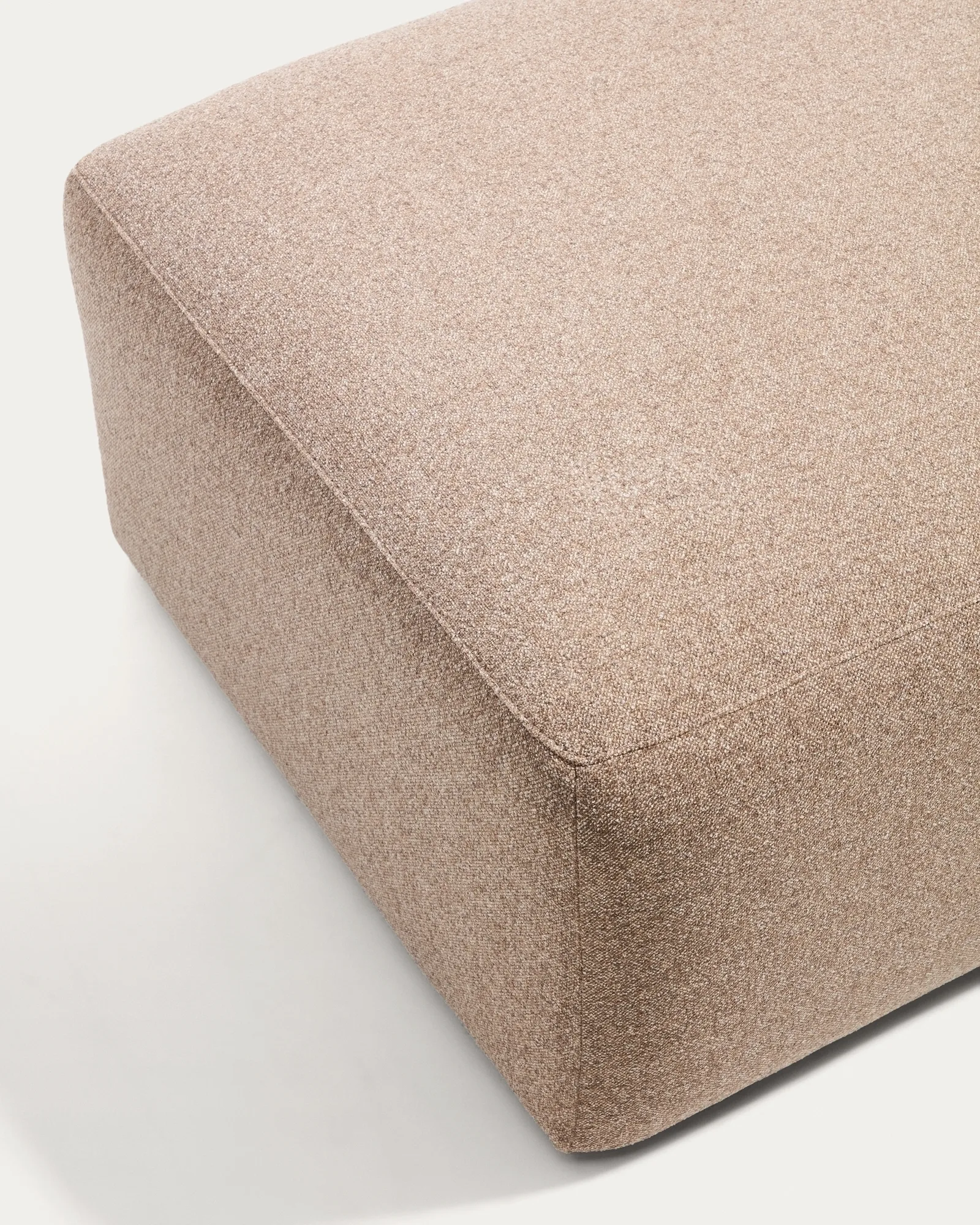 Пуф для ног Blok из коричневой синели, 90 x 74 см