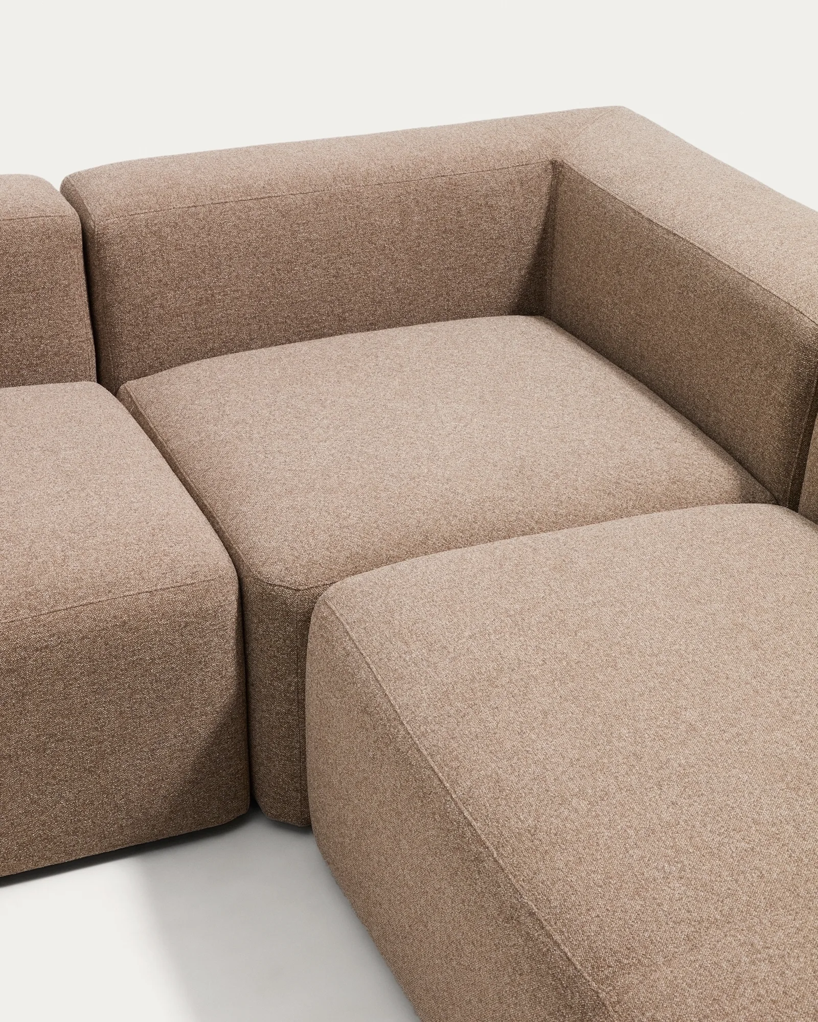 Угловой диван Blok из коричневой синели, 4 места, 290 x 290 см