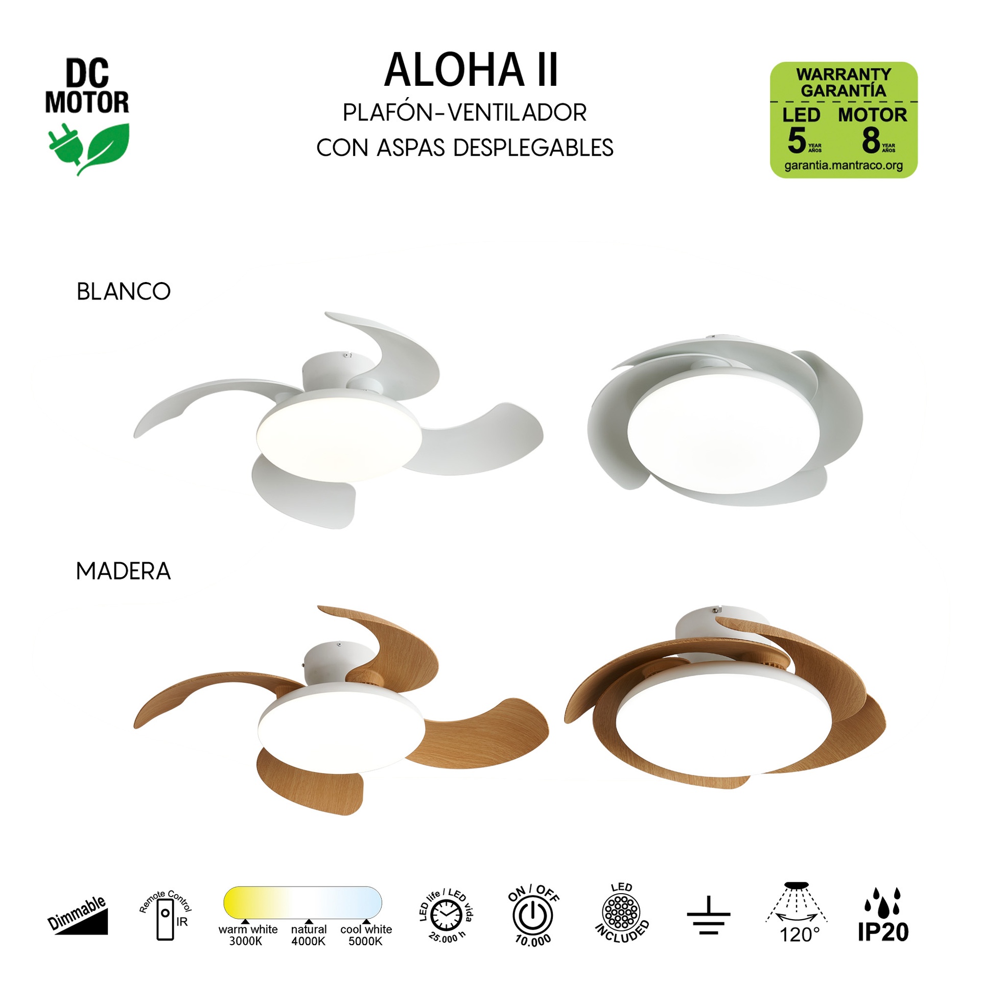 Люстра потолочная-вентилятор ALOHA II