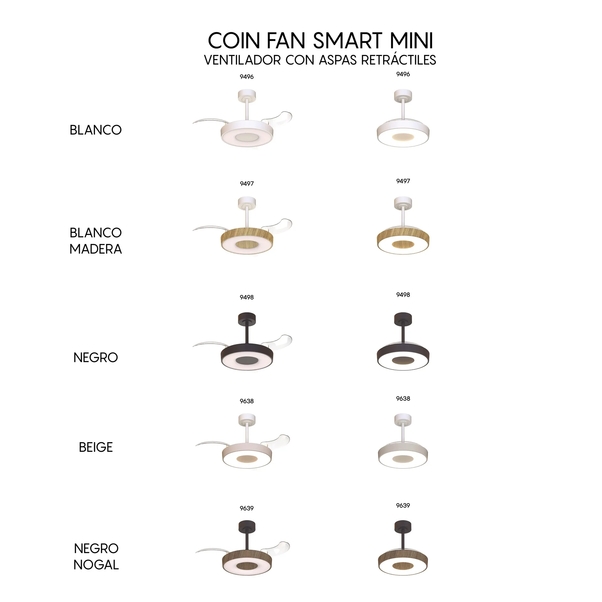 Люстра потолочная-вентилятор COIN FAN MINI SMART