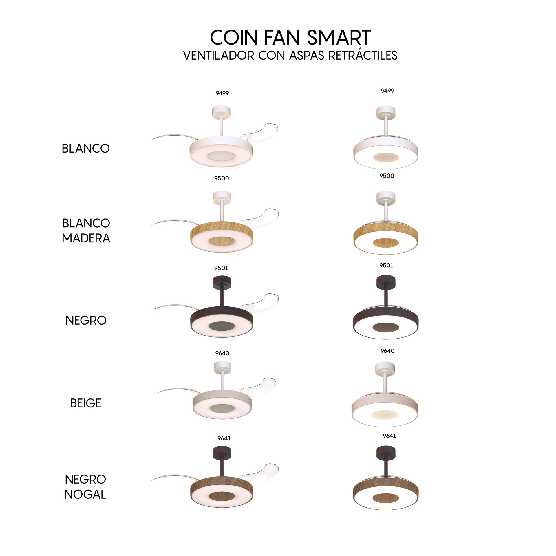 Люстра потолочная-вентилятор COIN FAN SMART