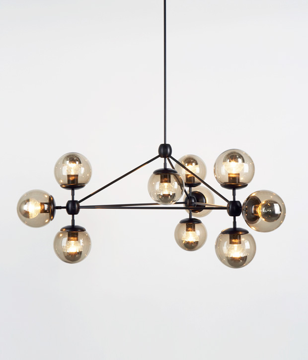 Люстра Modo Chandelier 10 Globes Black подвесная
