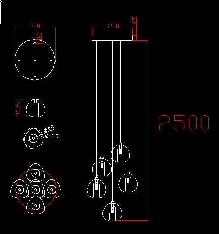 Люстра Bocci 14.5 Random подвесная