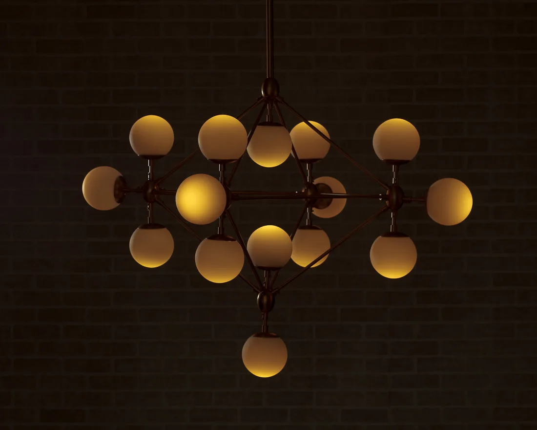 Люстра Modo Chandelier 15 Globes подвесная