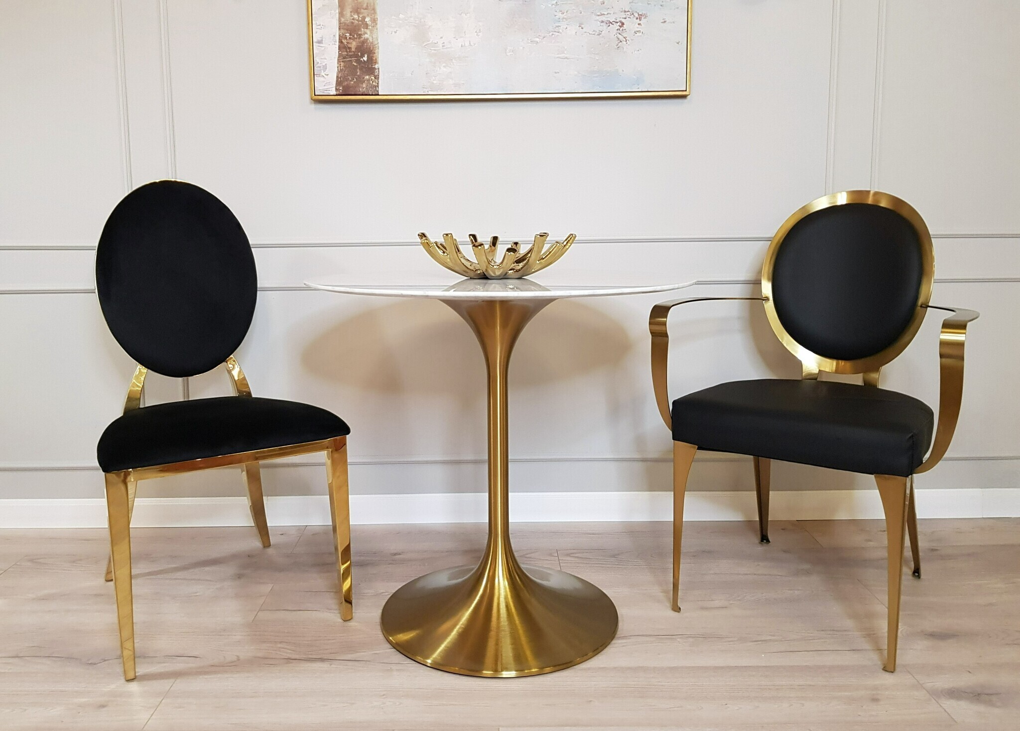 Стол Tulip Marble Brass