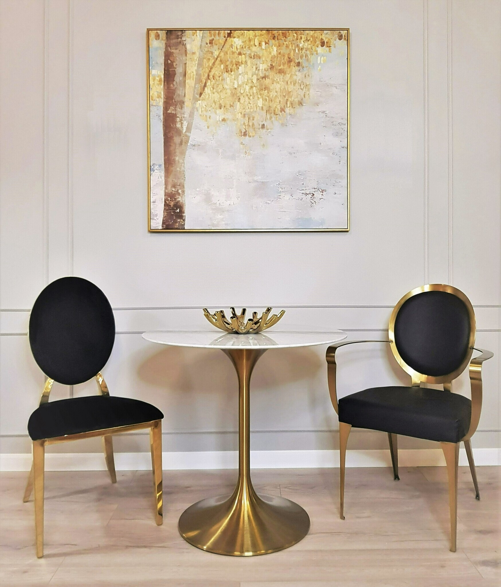 Стол Tulip Marble Brass