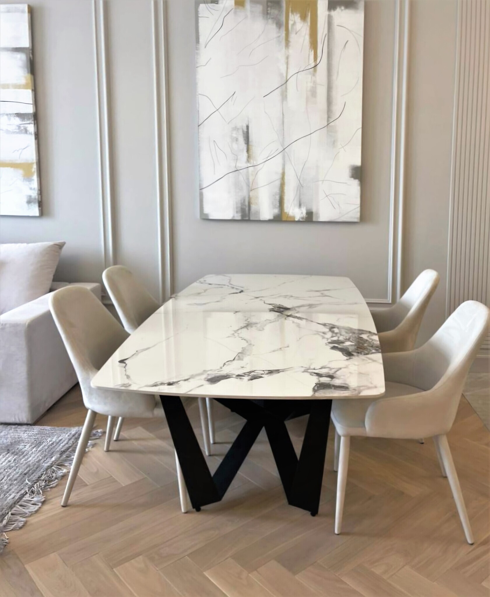 Стол обеденный Scorpio Marble B5809 Black