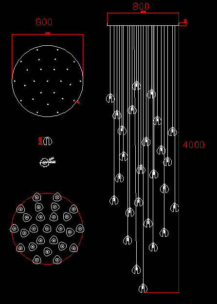 Люстра Bocci 14.26 Random D60 подвесная