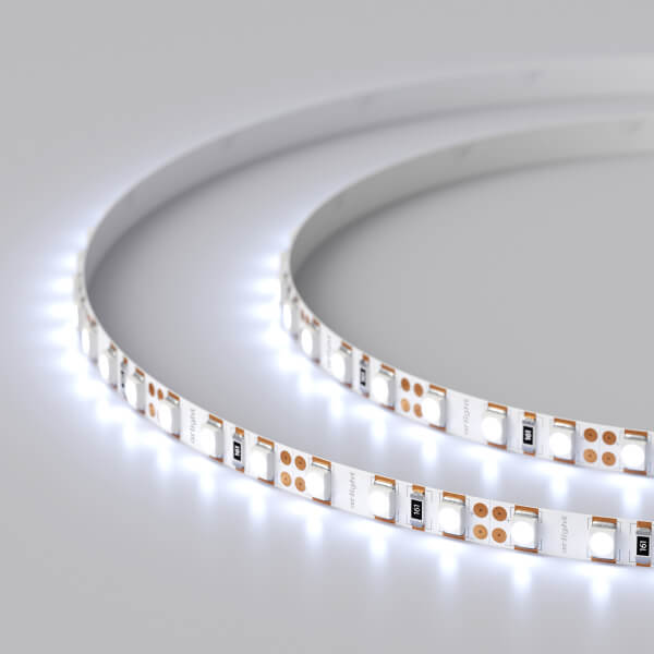 Светодиодная лента RT-A120-5mm 12V Cool 15K (9.6 W/m, IP20, 2835, 5m) 015212(2)